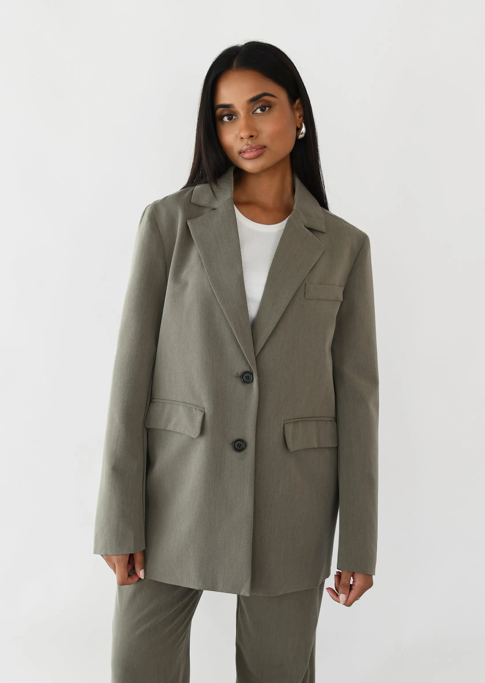 Outfitbook Blazer droit TAUPE Online