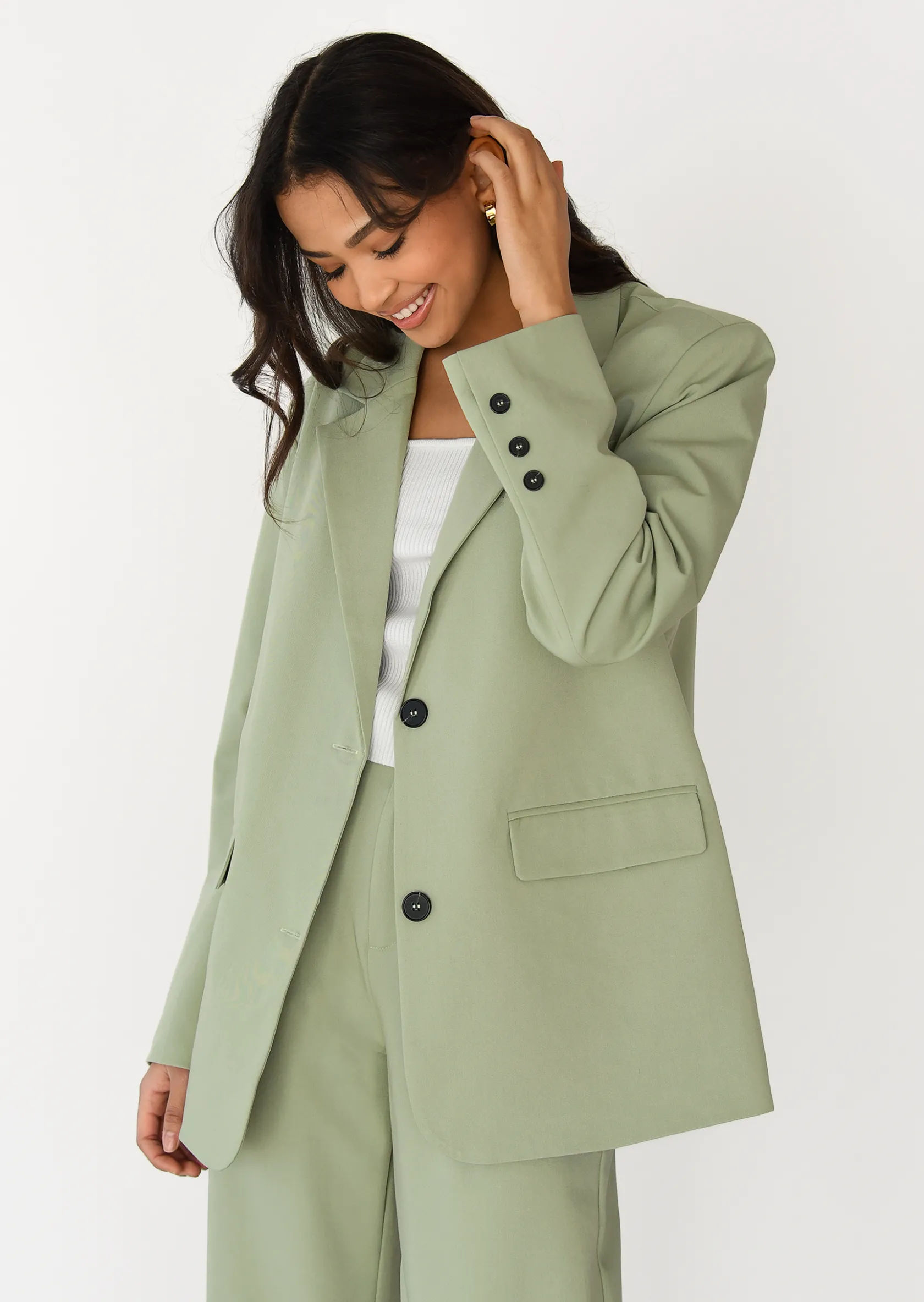 Outfitbook Blazer droit oversize VERT New