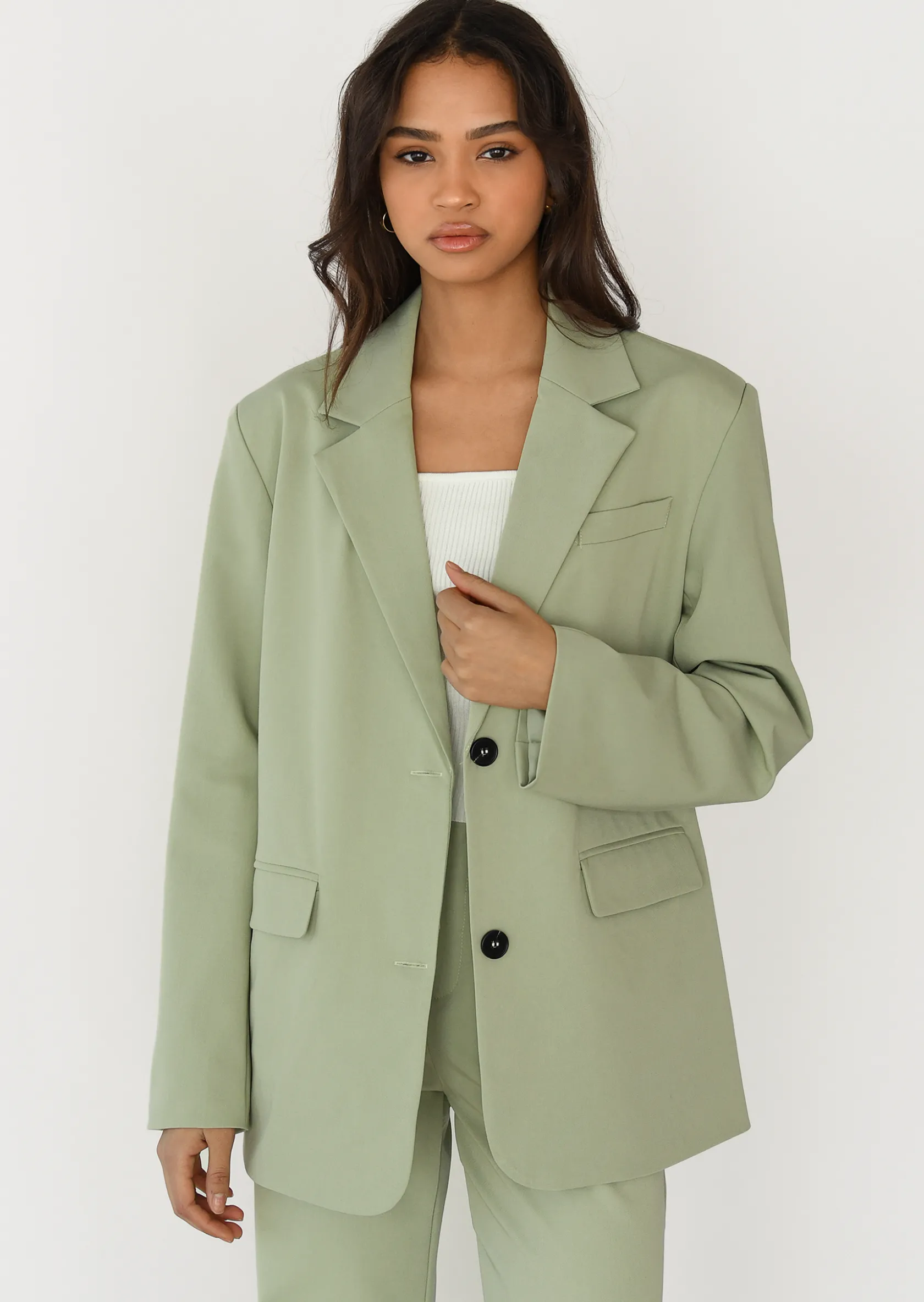 Outfitbook Blazer droit oversize VERT New