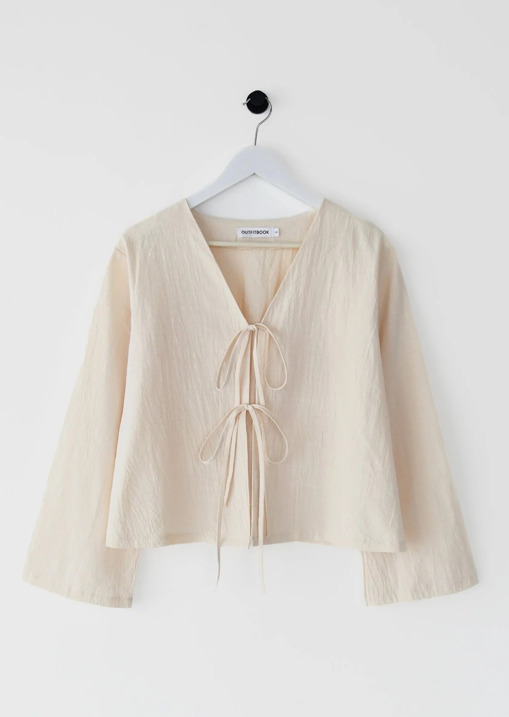 Outfitbook Blouse à nouer BEIGE Clearance