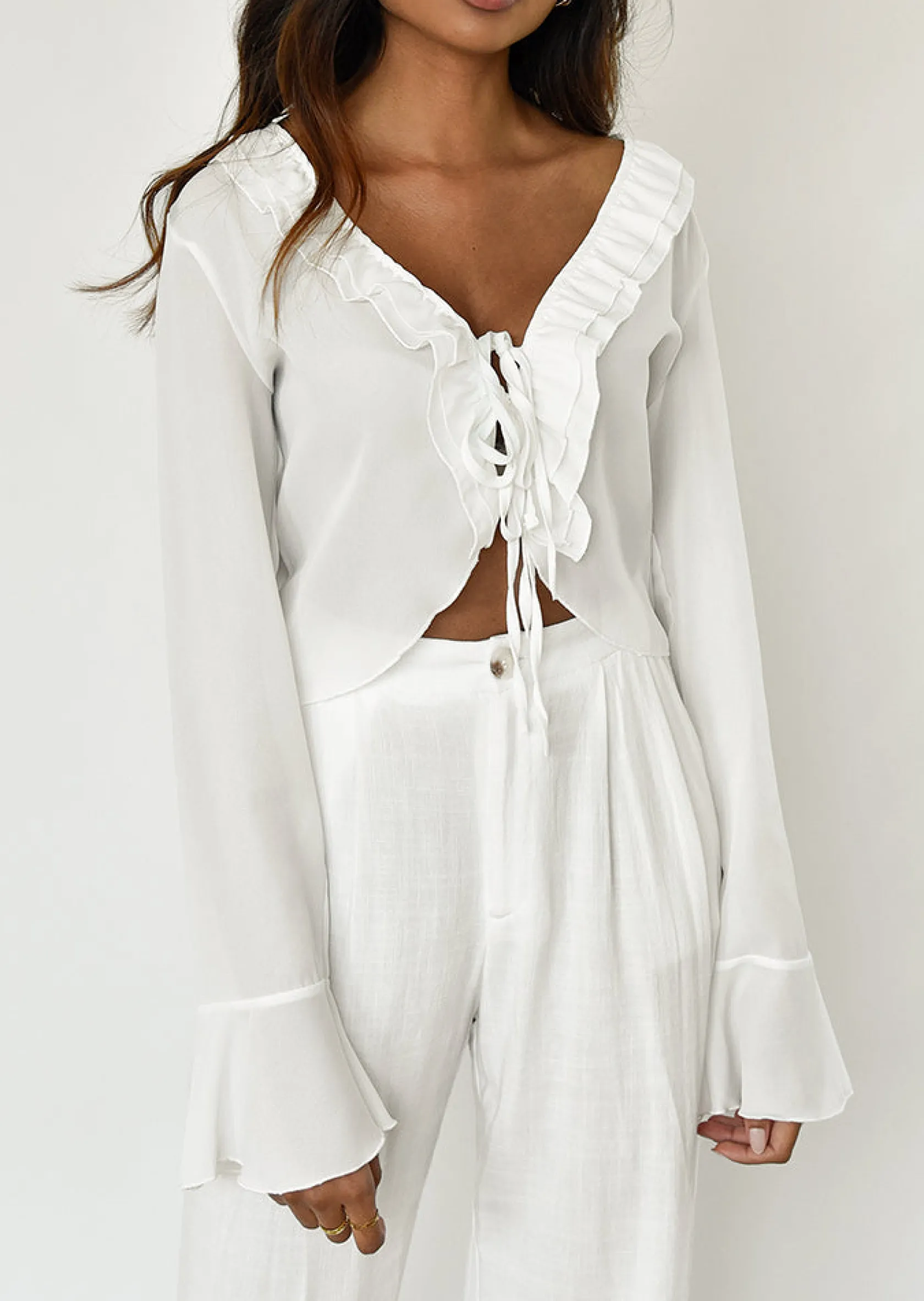 Outfitbook Blouse he nouée BLANC Flash Sale