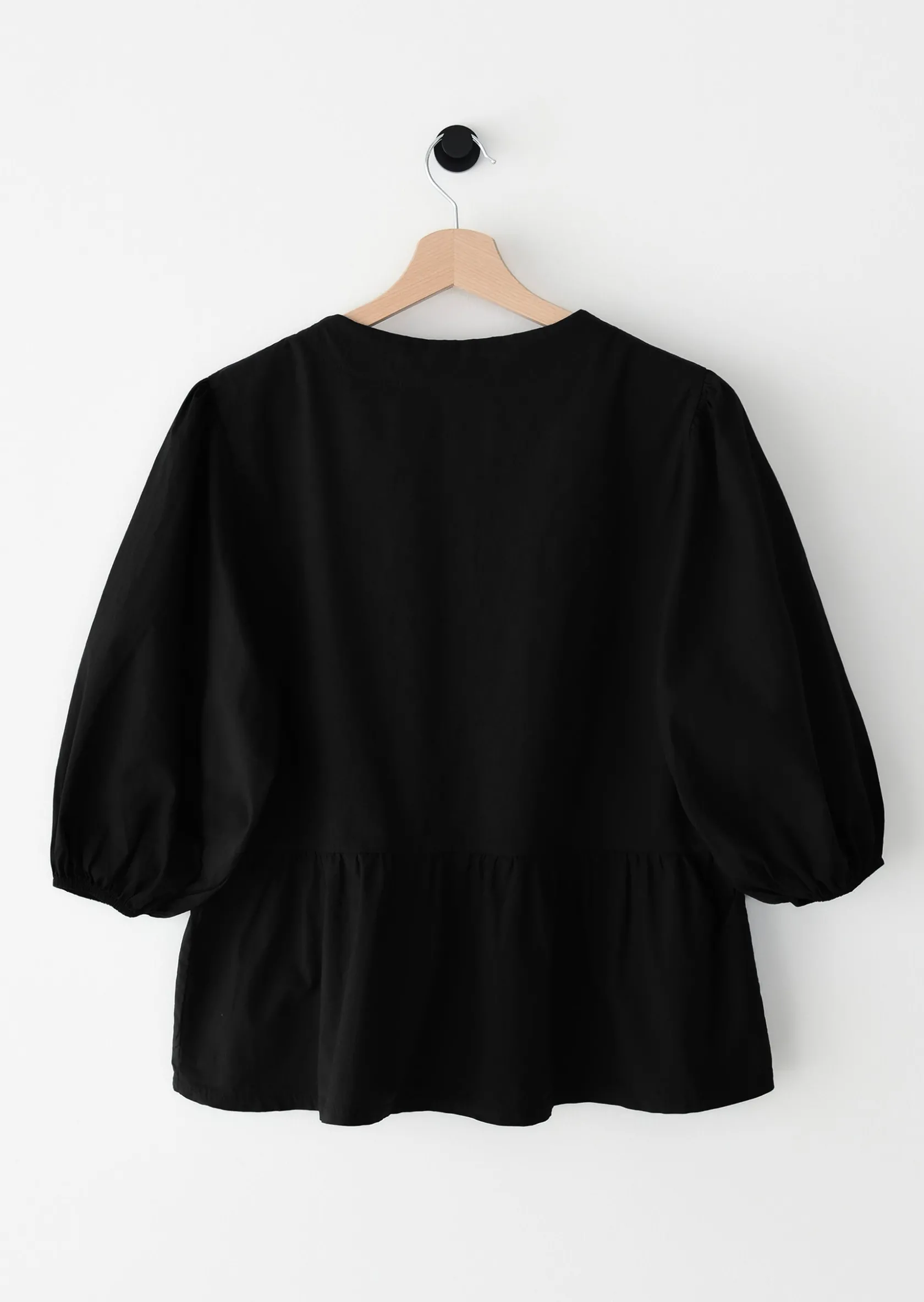 Outfitbook Blouse manches bouffantes avec noeuds NOIR Outlet