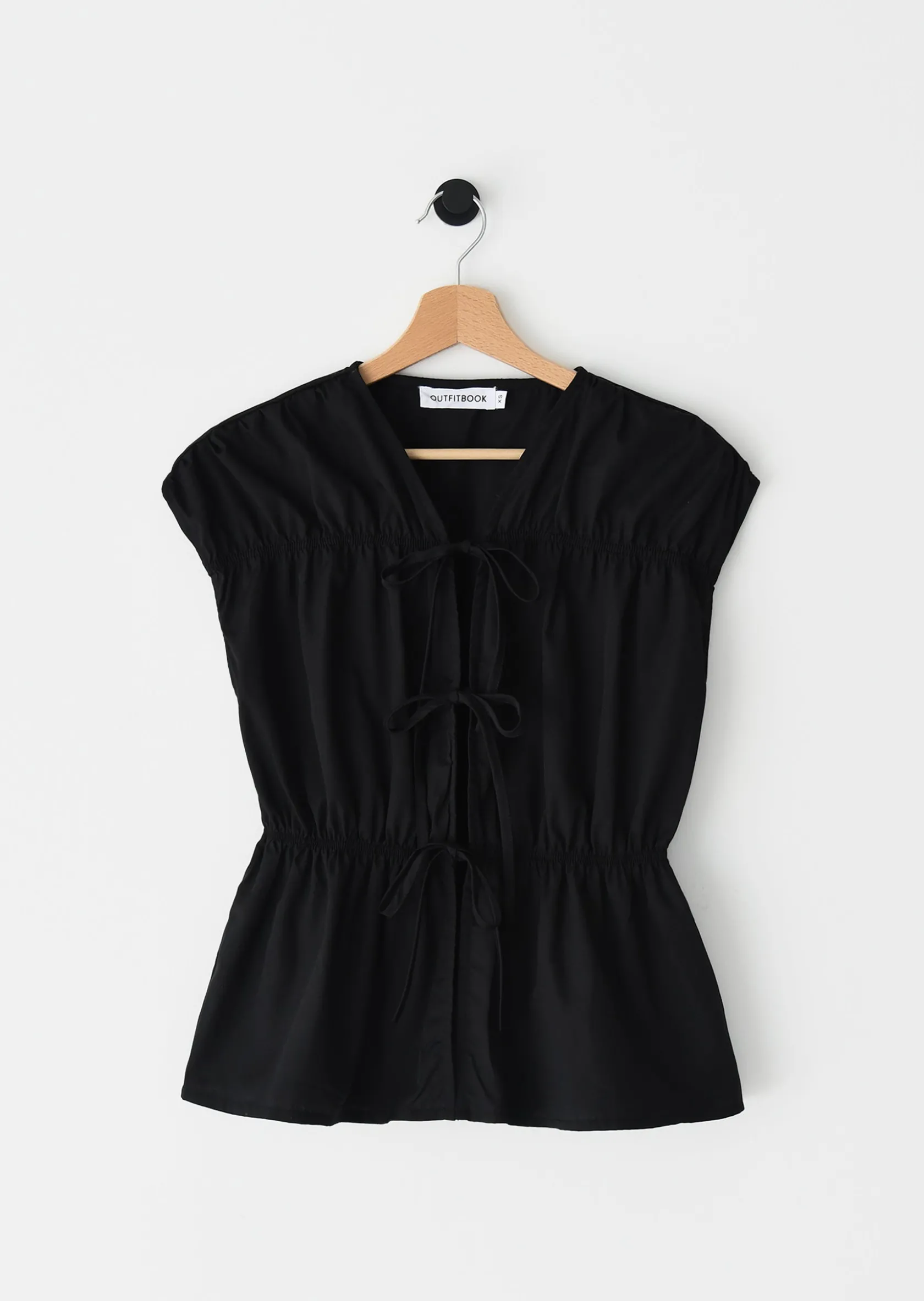 Outfitbook Blouse nœuds sans manches NOIR Outlet