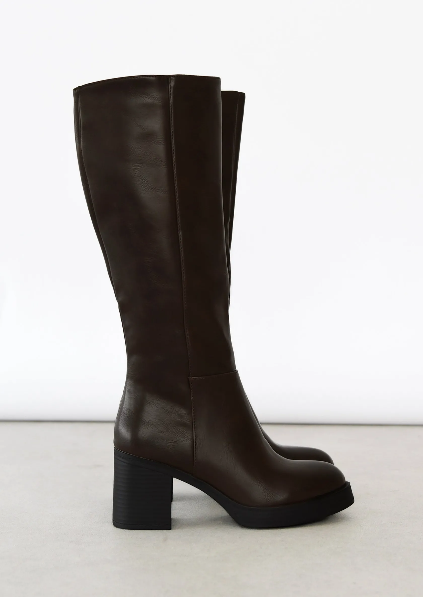 Outfitbook Bottes hautes à talons MARRON Shop