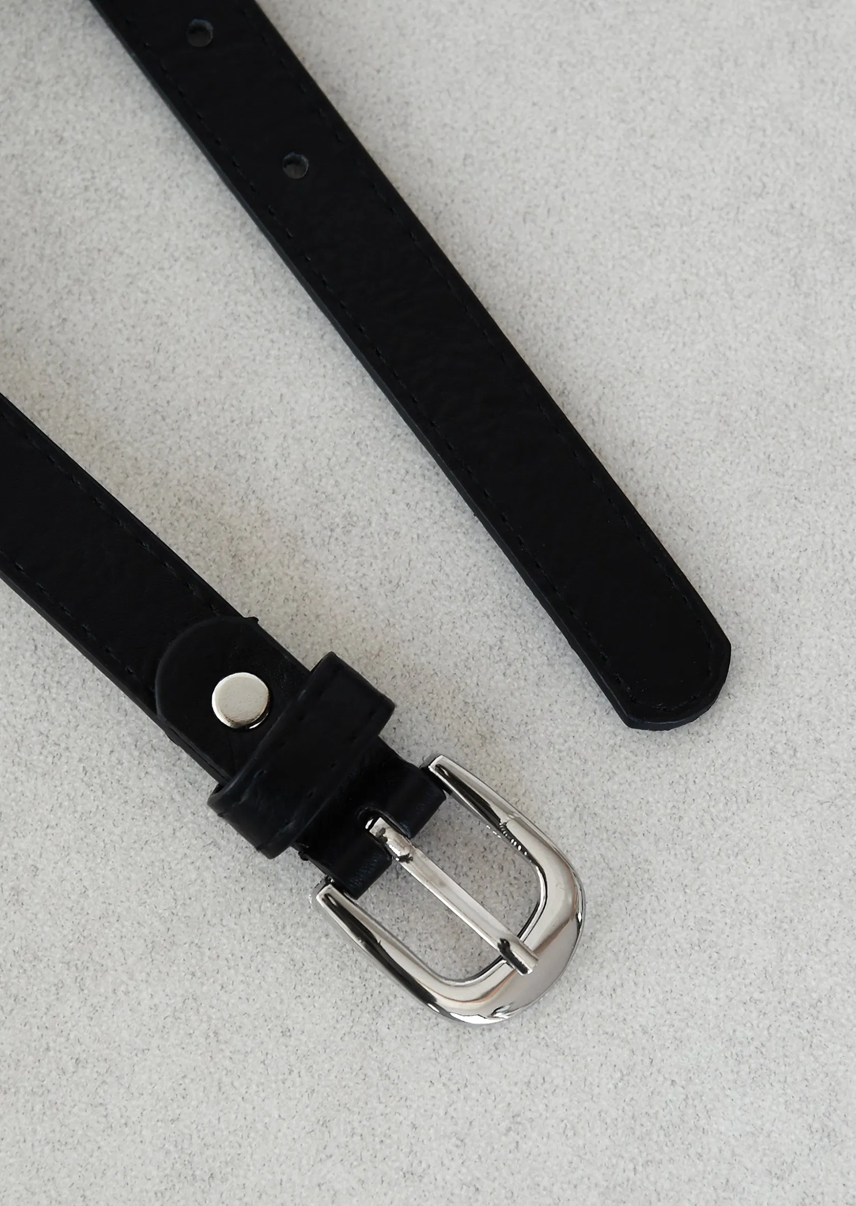 Outfitbook Ceinture fine à boucle NOIR Online