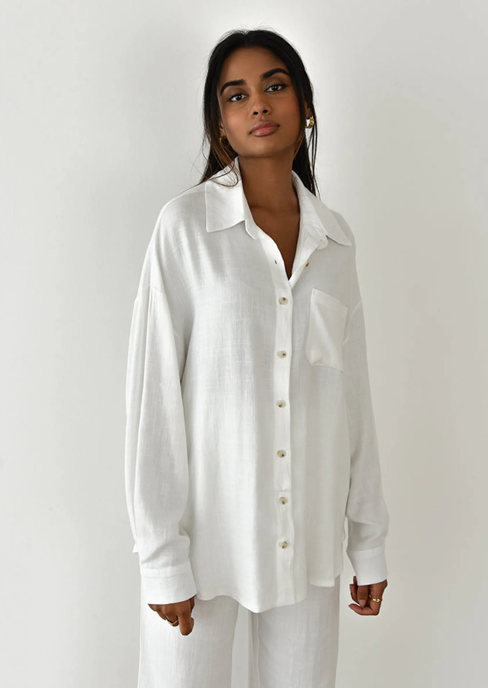 Outfitbook Chemise en lin oversize BLANC Store