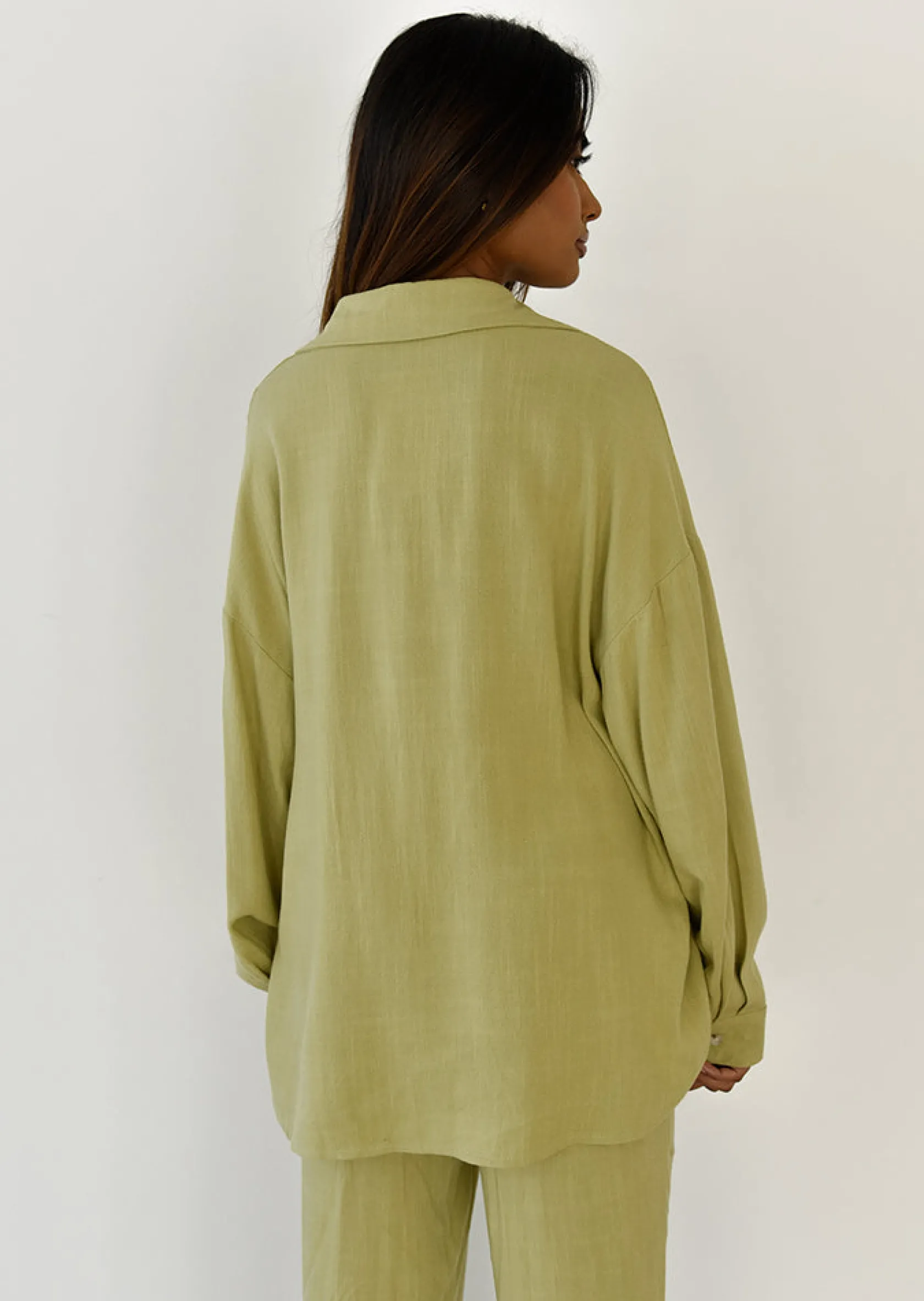 Outfitbook Chemise en lin oversize VERT Shop