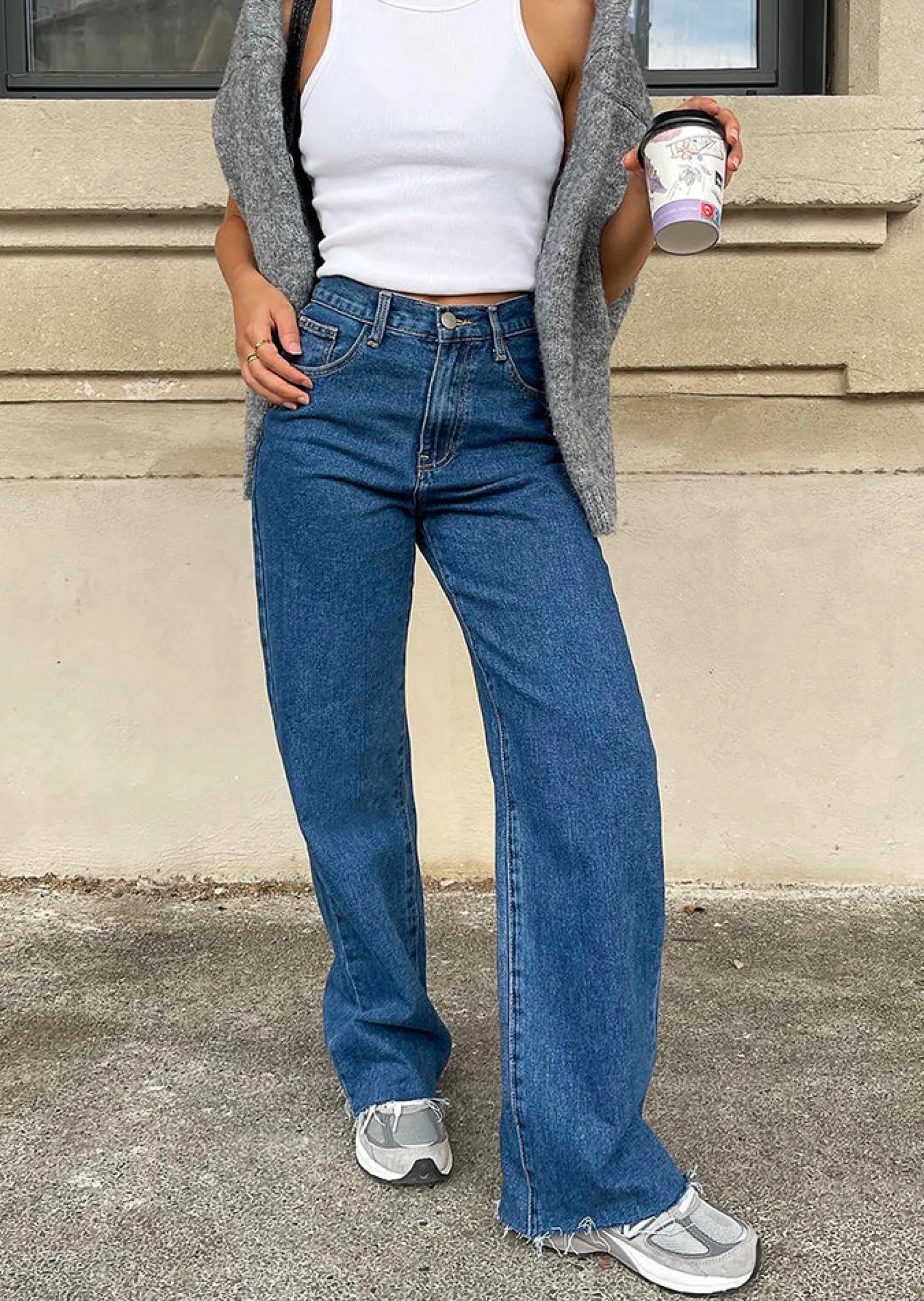 Outfitbook Jean wide leg BLEU Shop