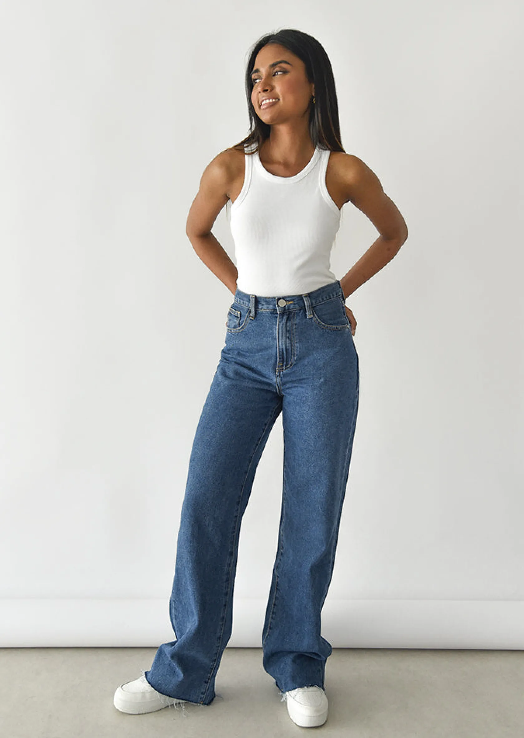 Outfitbook Jean wide leg BLEU Shop