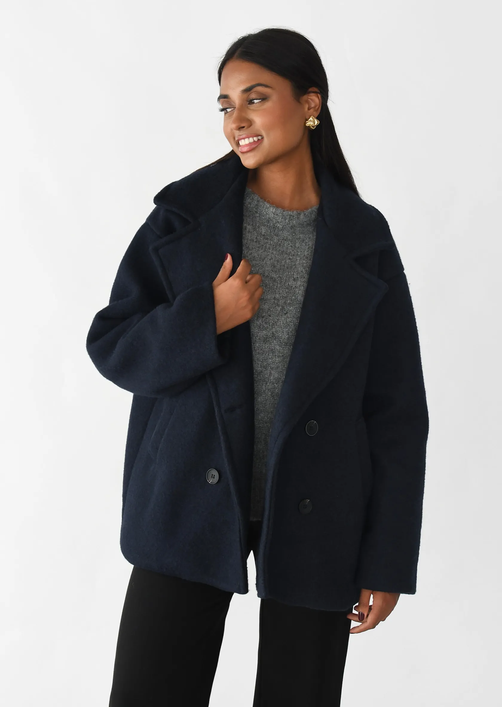 Outfitbook Manteau court BLEU Clearance