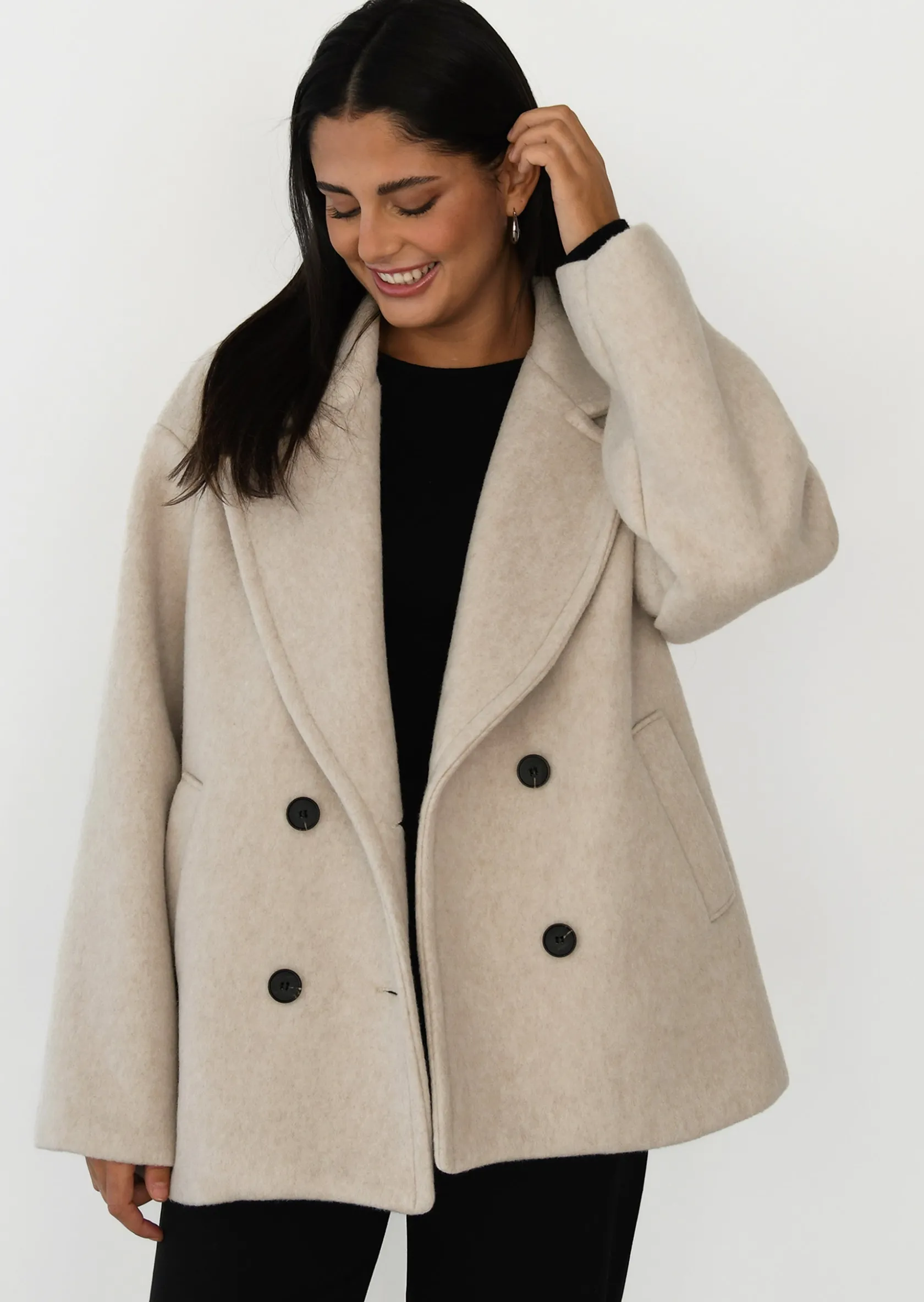 Outfitbook Manteau court BEIGE Hot