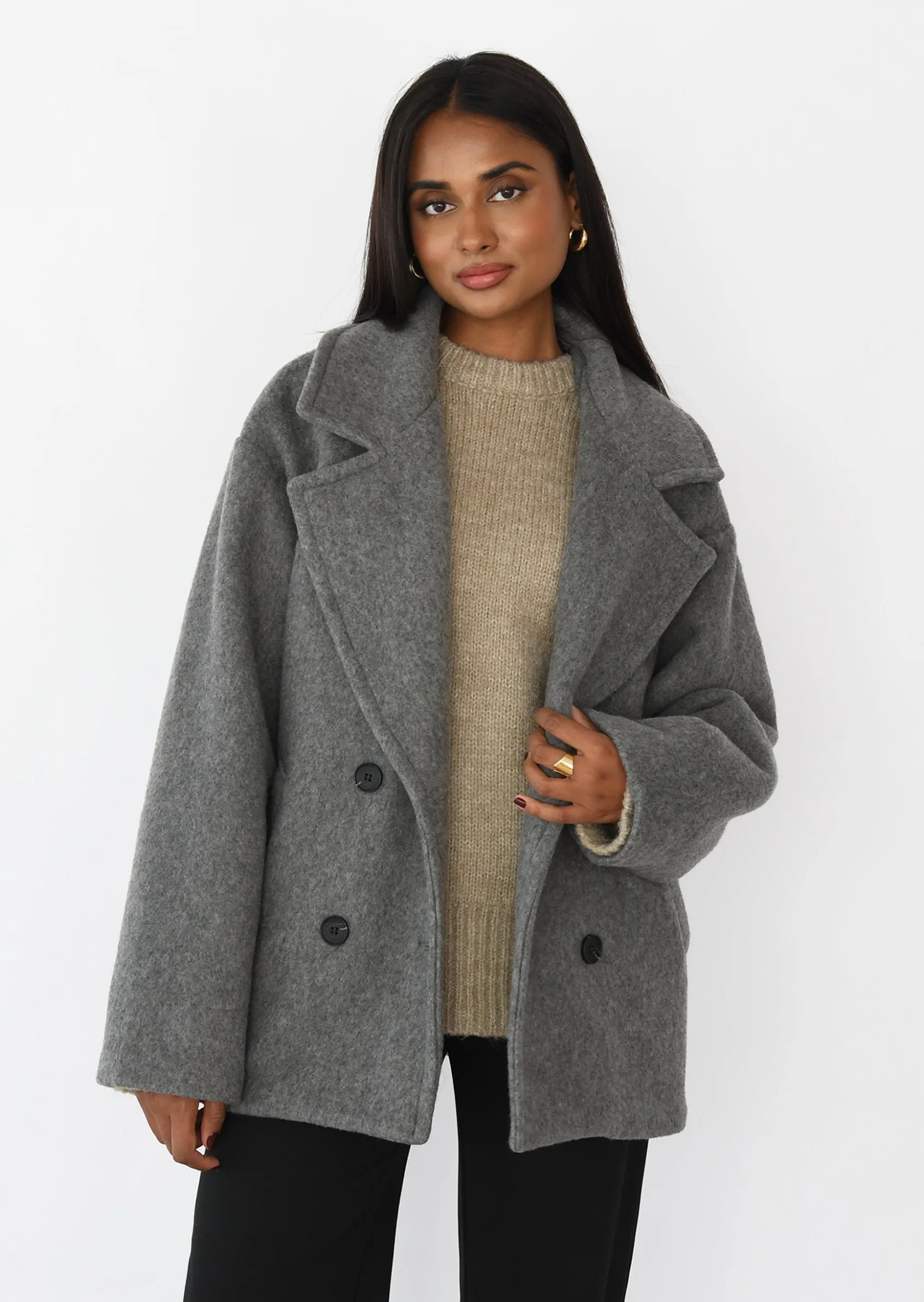 Outfitbook Manteau court GRIS Clearance