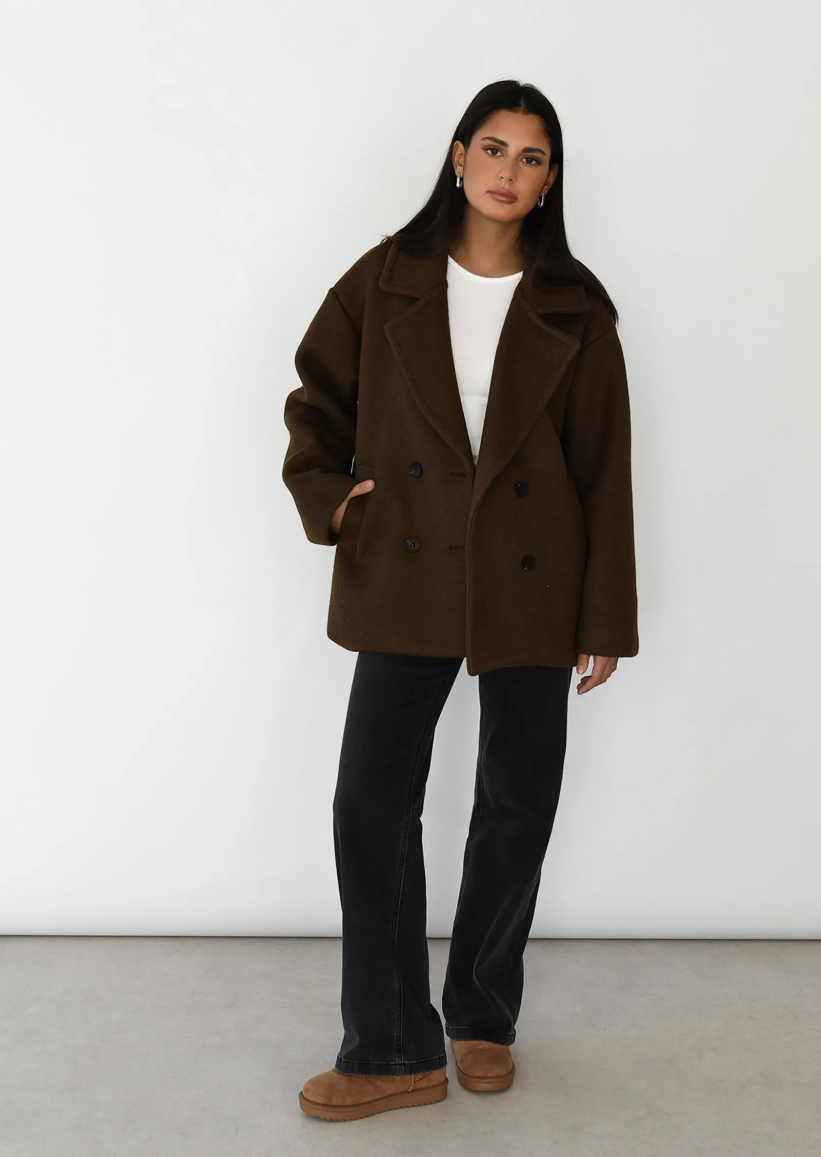 Outfitbook Manteau court MARRON Store