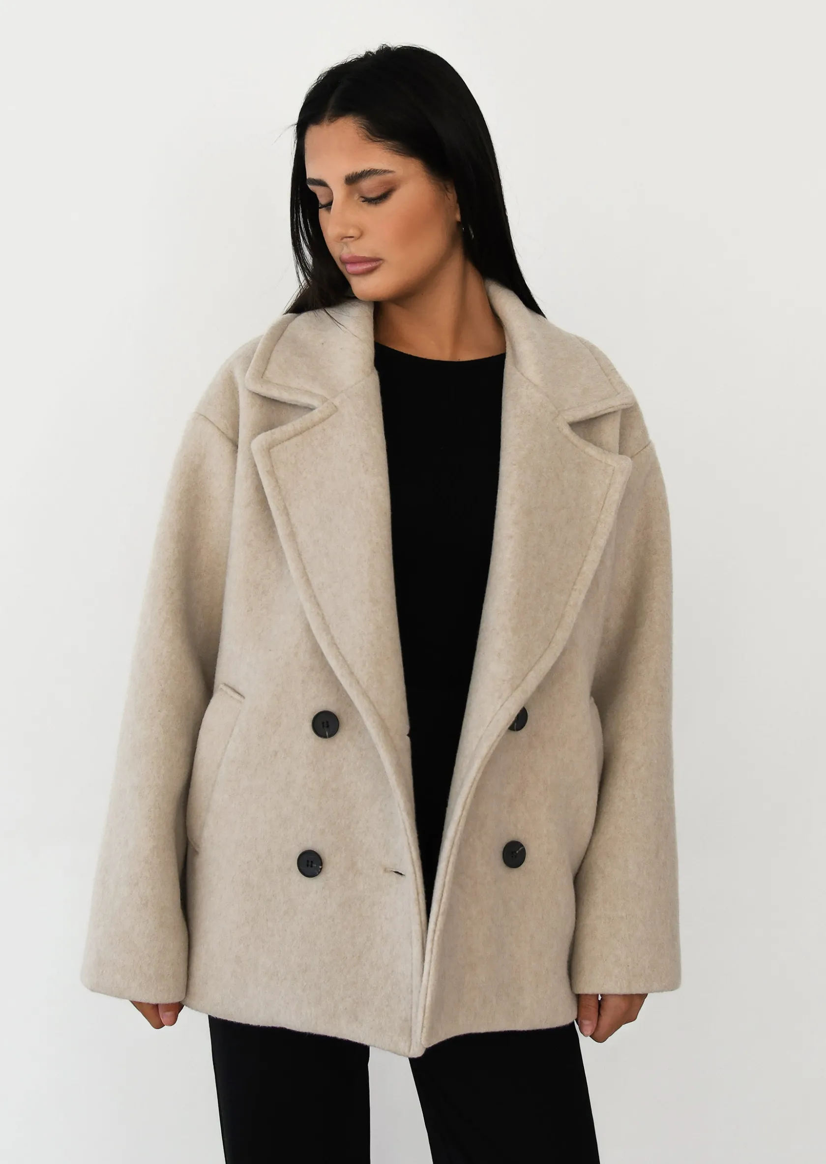 Outfitbook Manteau court BEIGE Hot