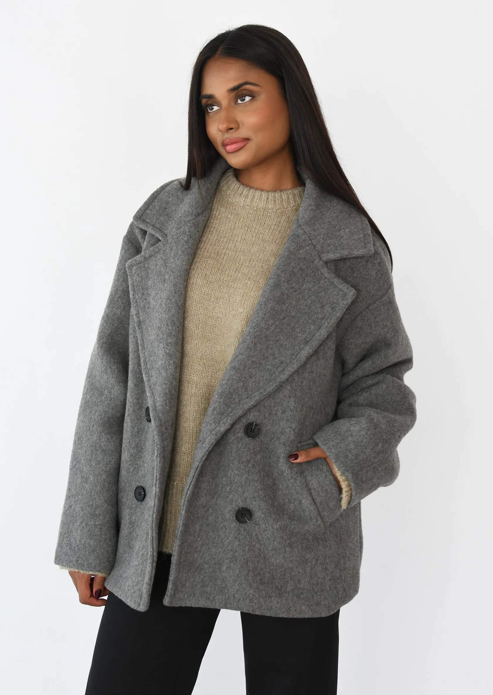 Outfitbook Manteau court GRIS Clearance