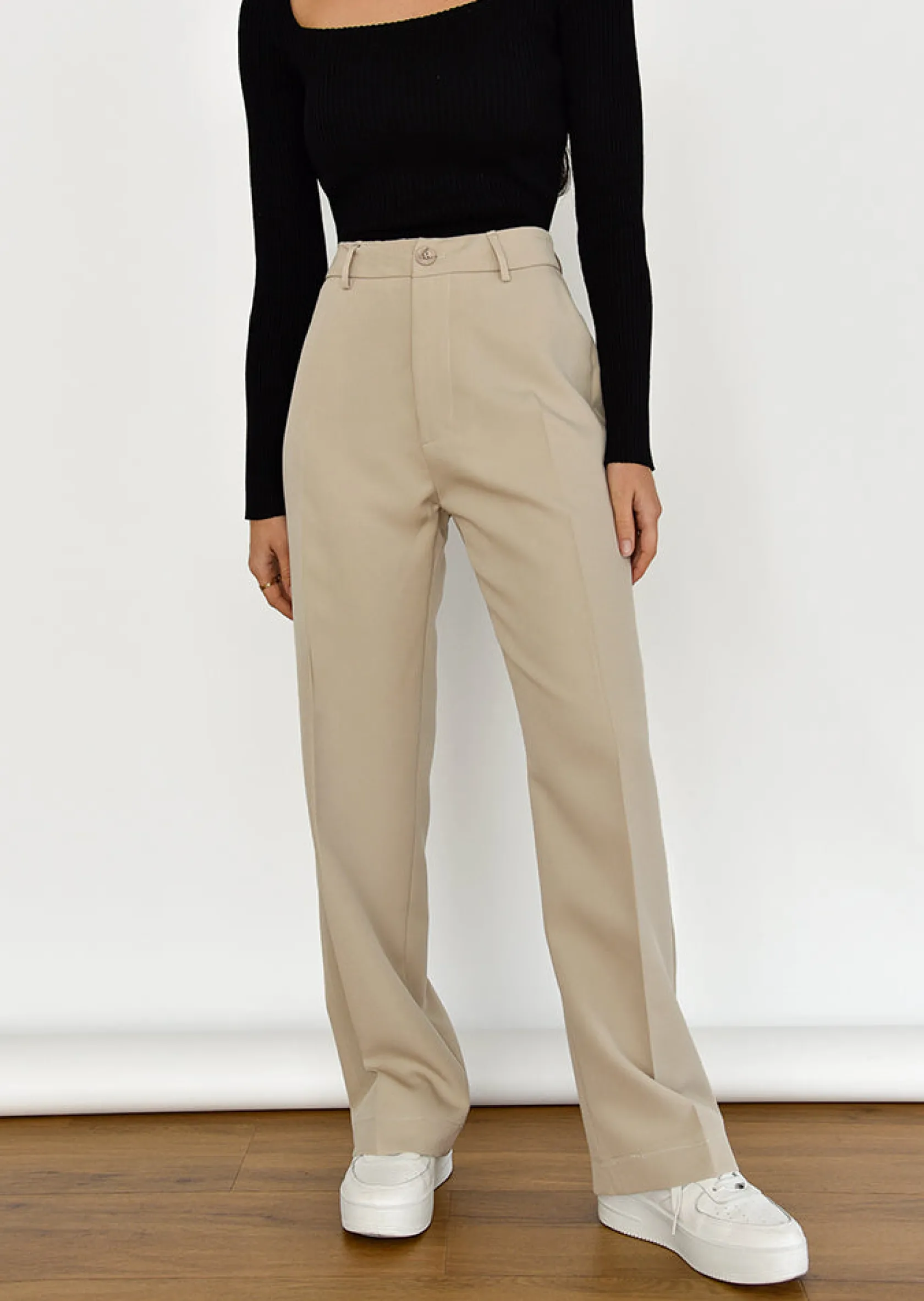 Outfitbook Pantalon droit BEIGE Outlet