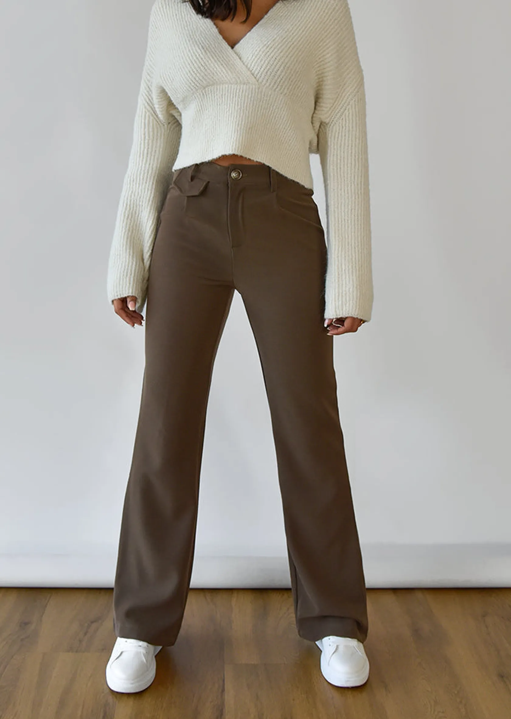 Outfitbook Pantalon flare MARRON Fashion