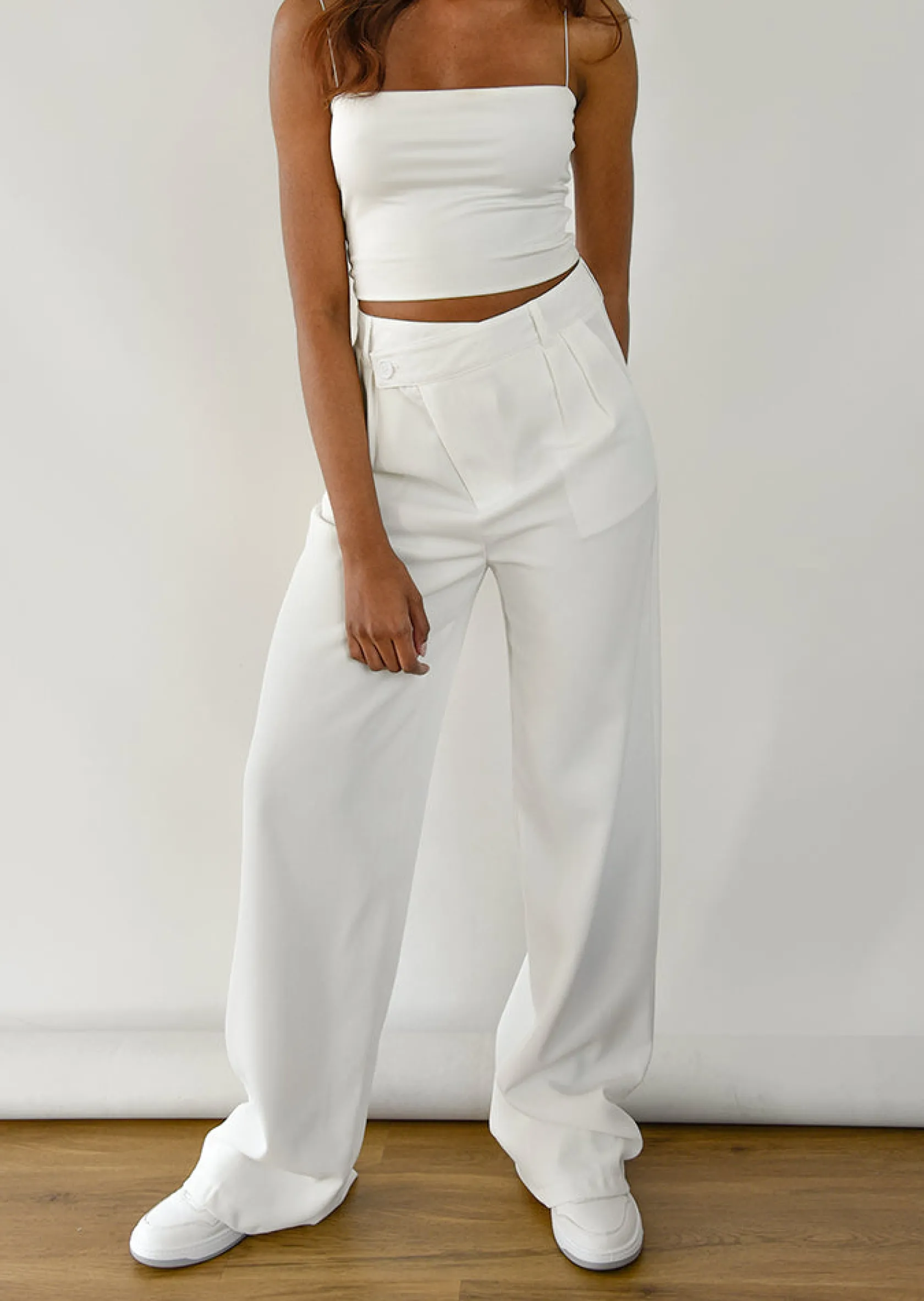 Outfitbook Pantalon large asymétrique BLANC Best