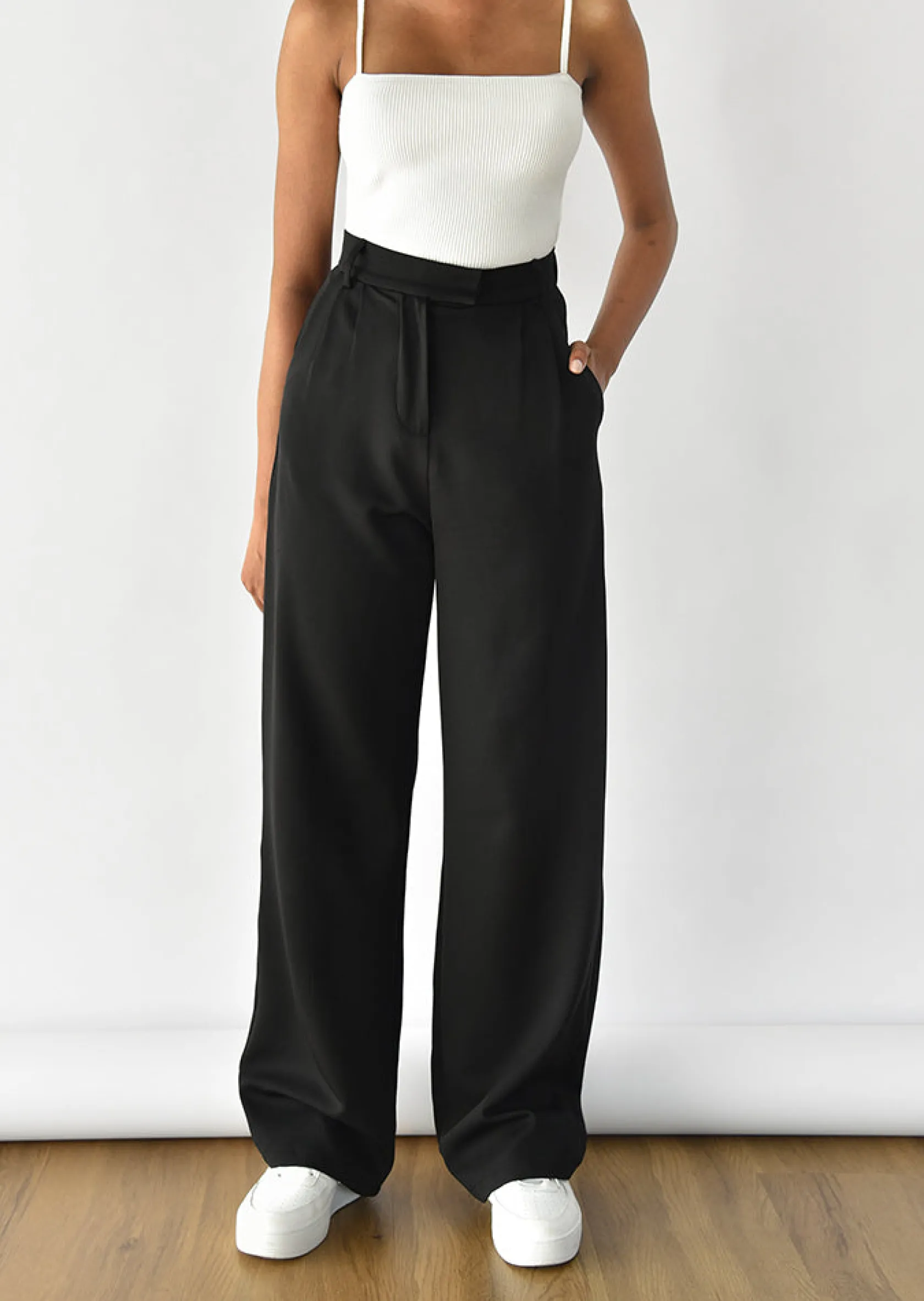 Outfitbook Pantalon large noir STANDARD Discount