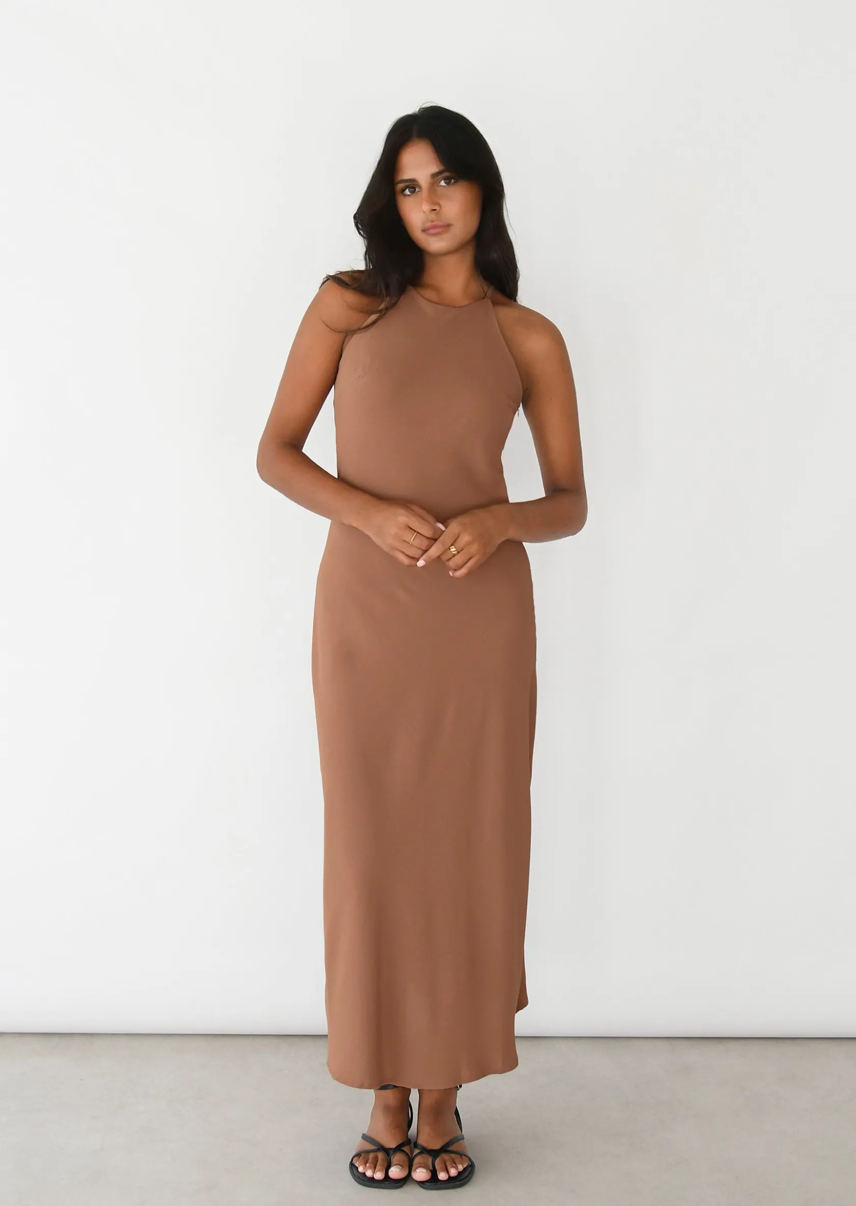 Outfitbook Robe longue col haut TERRACOTTA Cheap