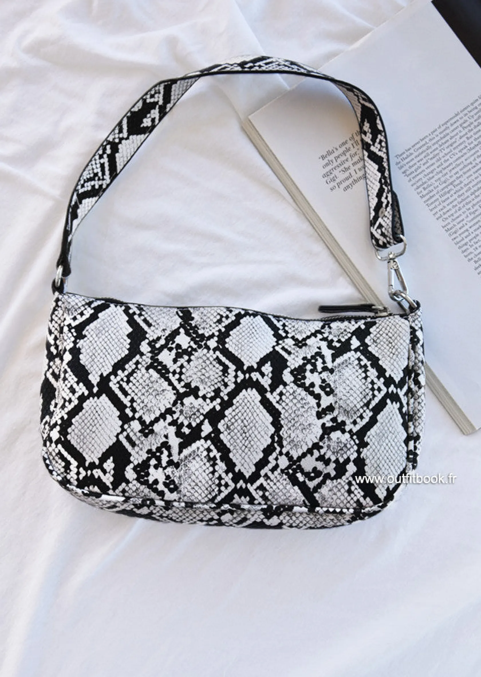 Outfitbook Sac porté épaule effet serpent porte Best Sale