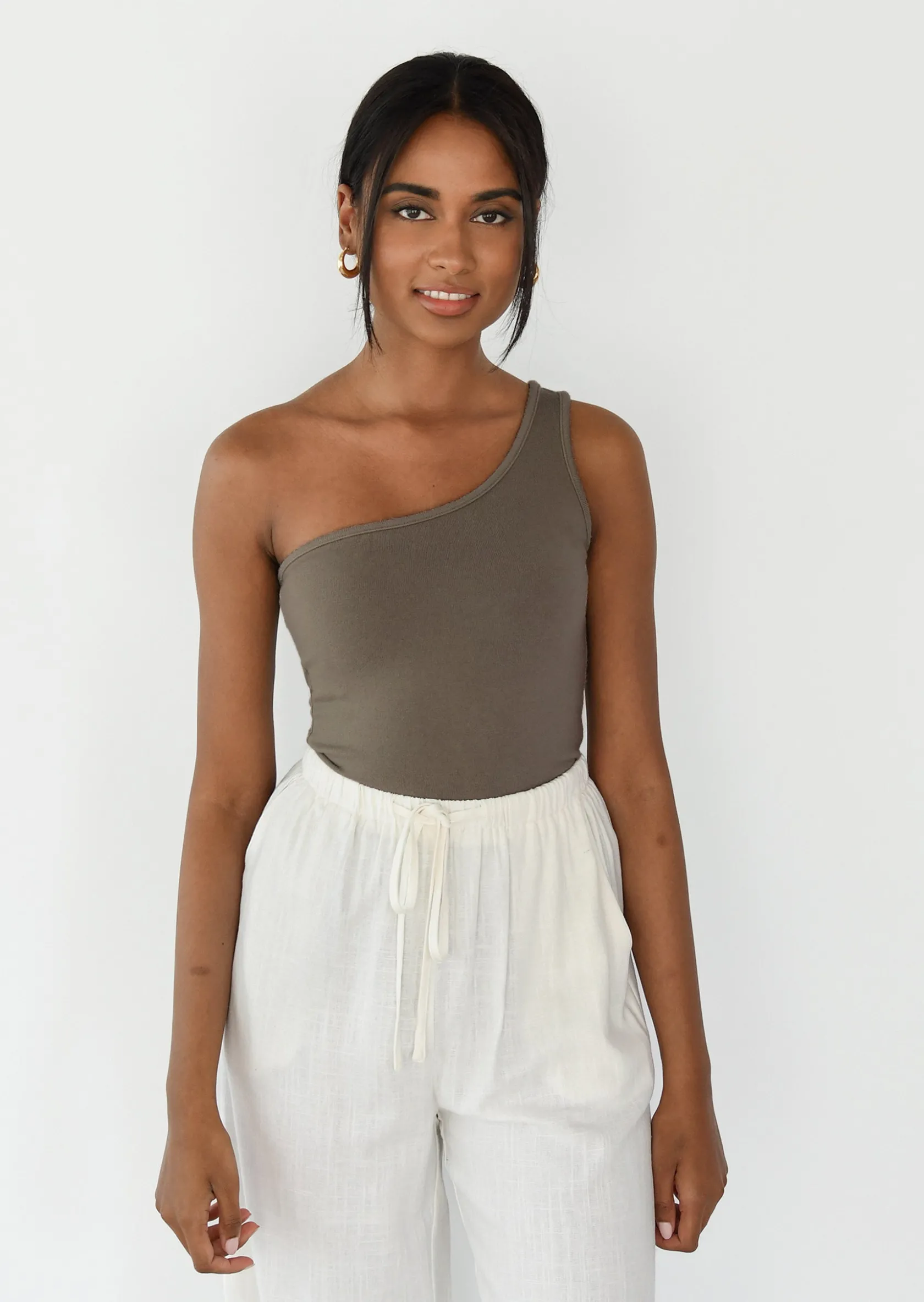 Outfitbook Top asymétrique TAUPE Best Sale