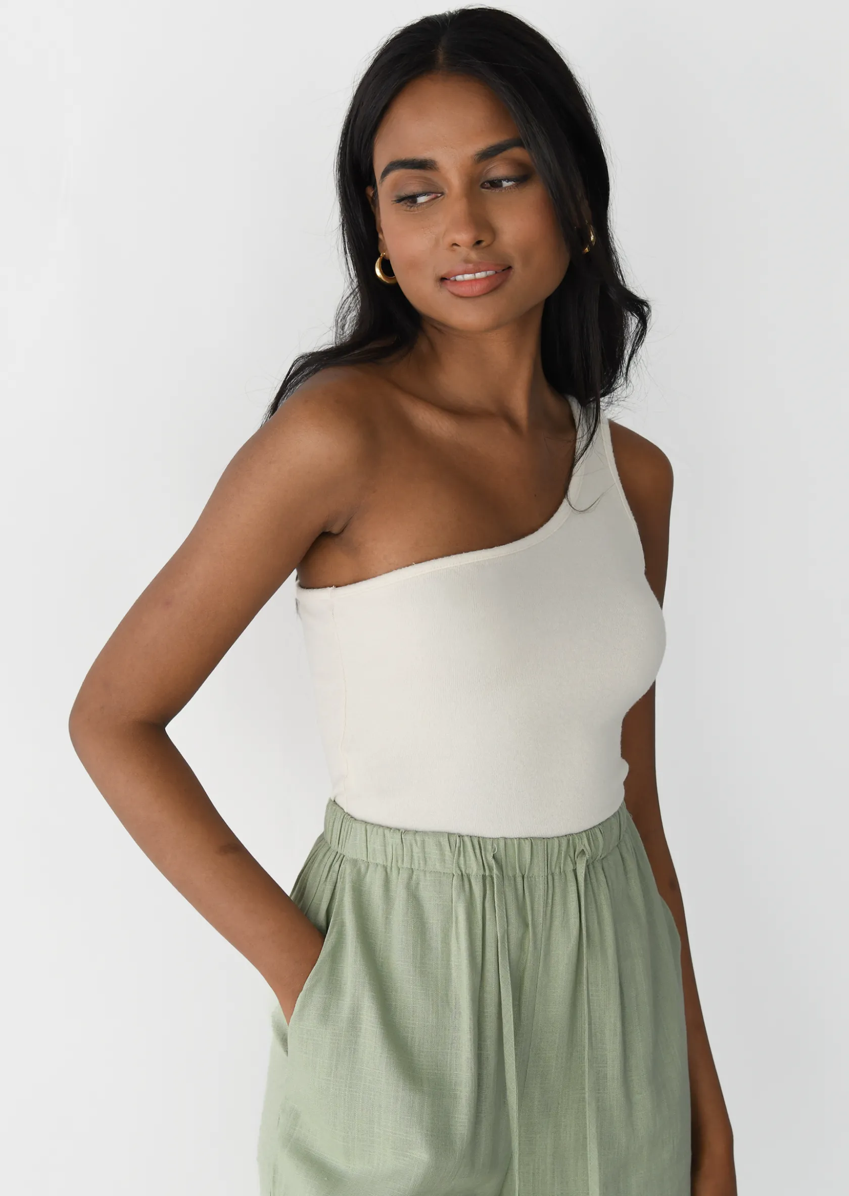 Outfitbook Top asymétrique BEIGE Outlet