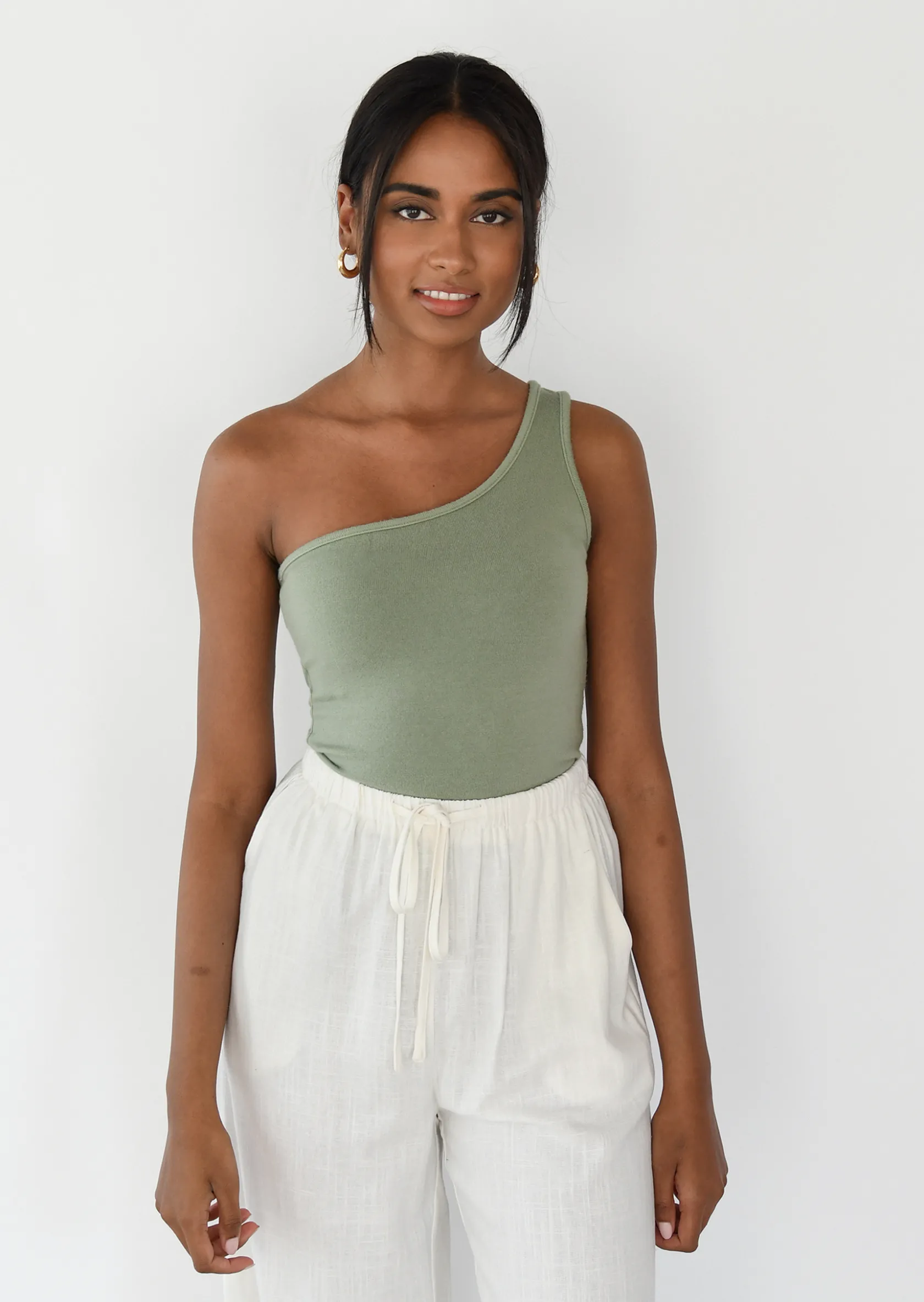 Outfitbook Top asymétrique VERT Hot