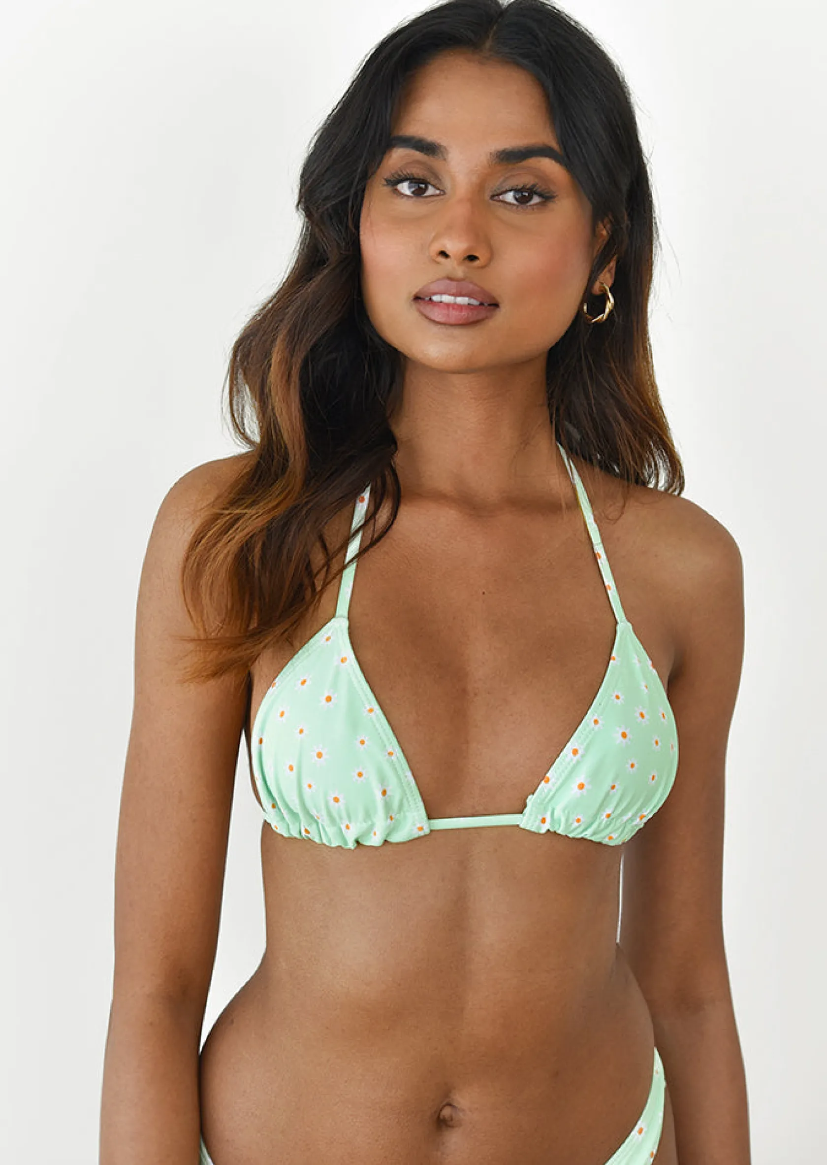 Outfitbook Top bikini triangle marguerite Vert Cheap